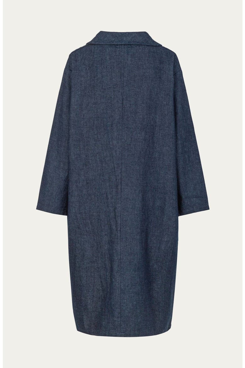 Denim Atelier Trench Coat, Alternate, color, blue denim