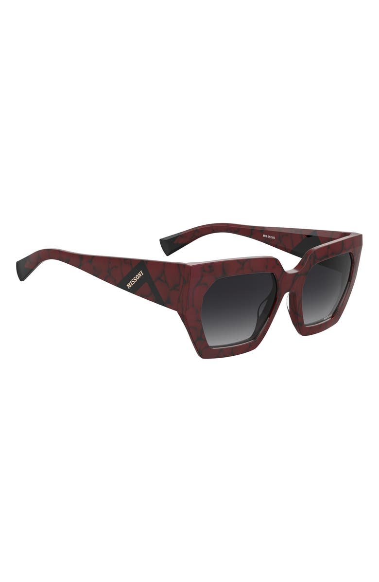 Missoni 55mm Square Sunglasses, Alternate, color, Marble Red