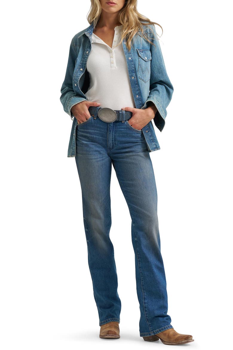 Wrancher High Waist Bootcut Jeans, Alternate, color, FLOWER CHILD