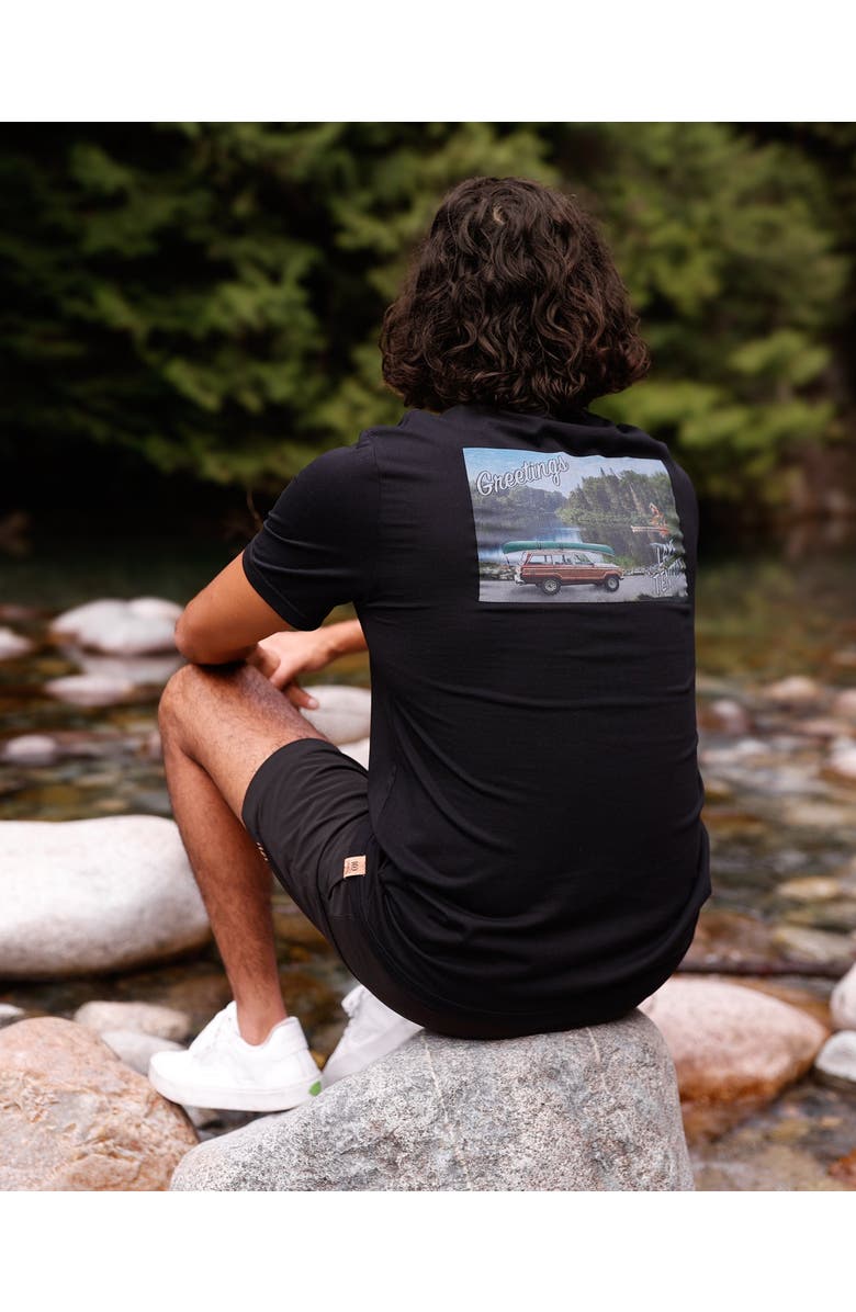 tentree Lake Tentree T-Shirt, Alternate, color, Meteorite Black/Lake Day