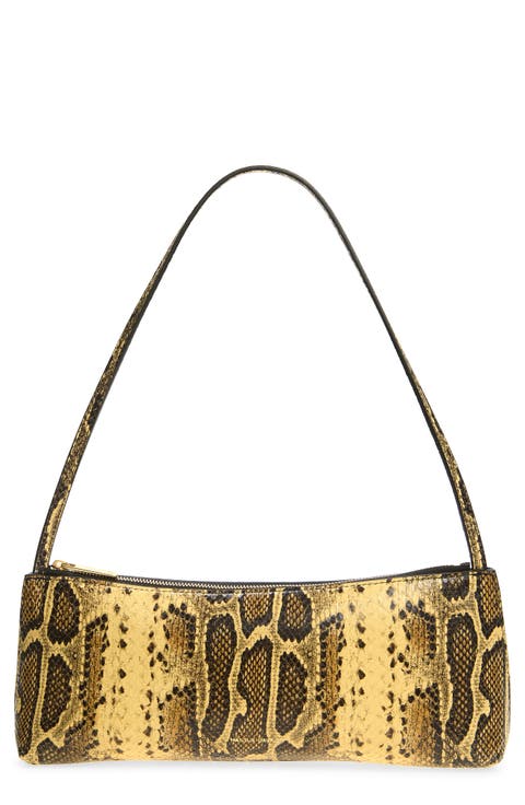 Gaia Leather Baguette Shoulder Bag