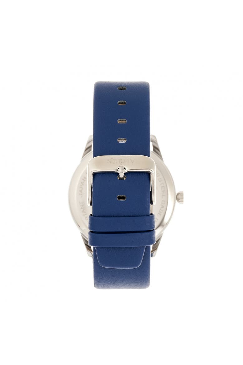 The 6300 Leather-Band Watch, Alternate, color, Blue