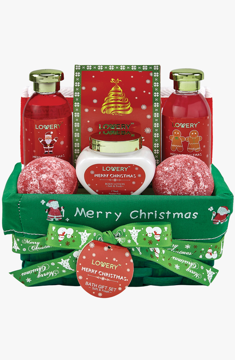 Strawberry & Sandalwood Merry Christmas Spa Gift Basket