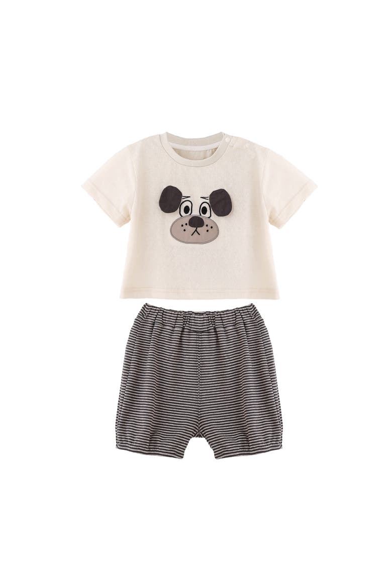 Dog Stripe Set, Main, color, Beige