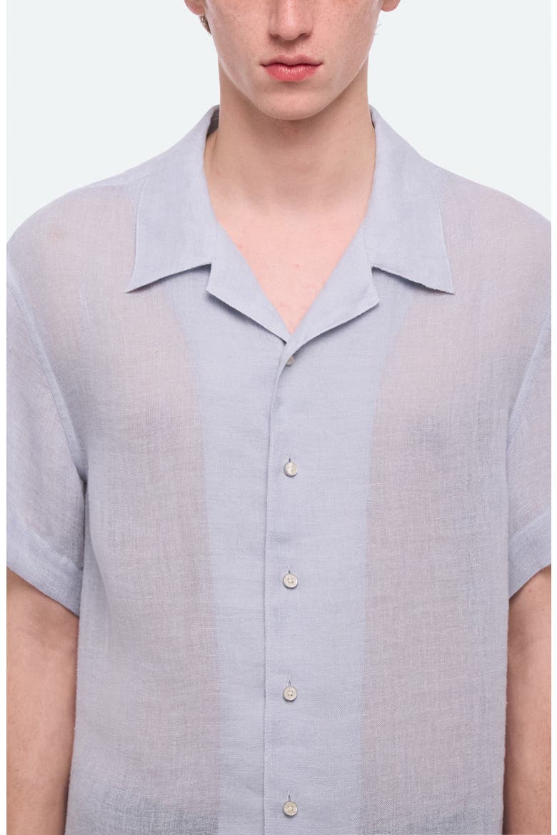 Relaxed Linen Camp Shirt, Alternate, color, PACIFIC