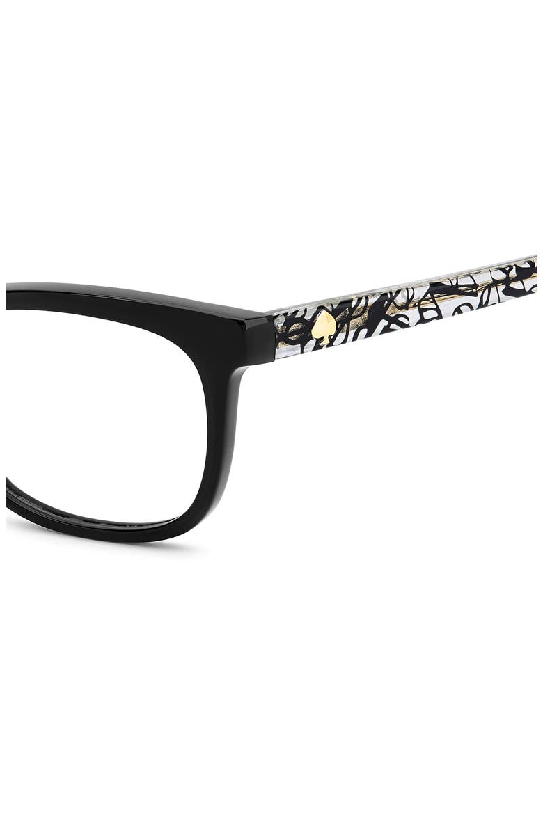 bronwen 52mm rectangular optical glasses, Alternate, color, BLACK PATTERN CRYSTAL