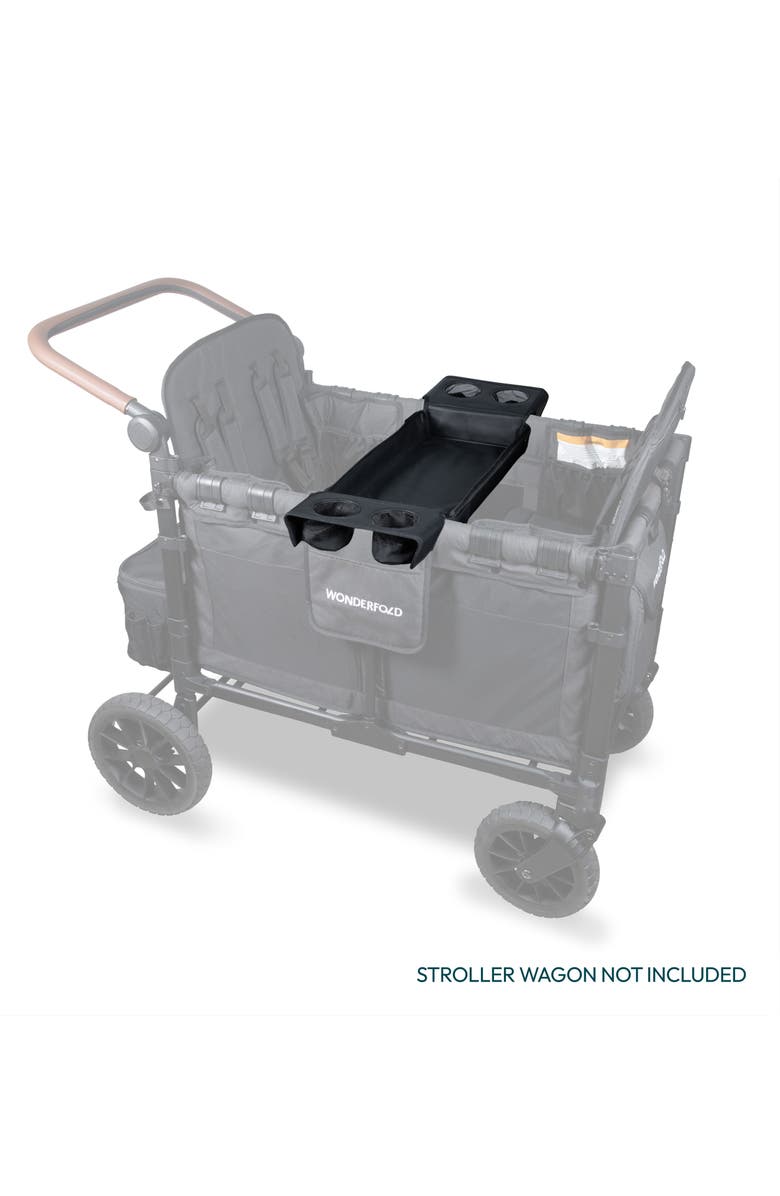 WonderFold Flex Snack Tray for W4 Stroller Wagon, Alternate, color, Black