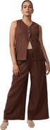 Ingrid & Isabel Smocked Linen Wide Leg Pant