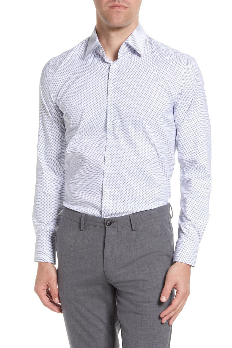 Hank Kent Geo Dress Shirt, Main, color, LIGHT/ PASTEL BLUE