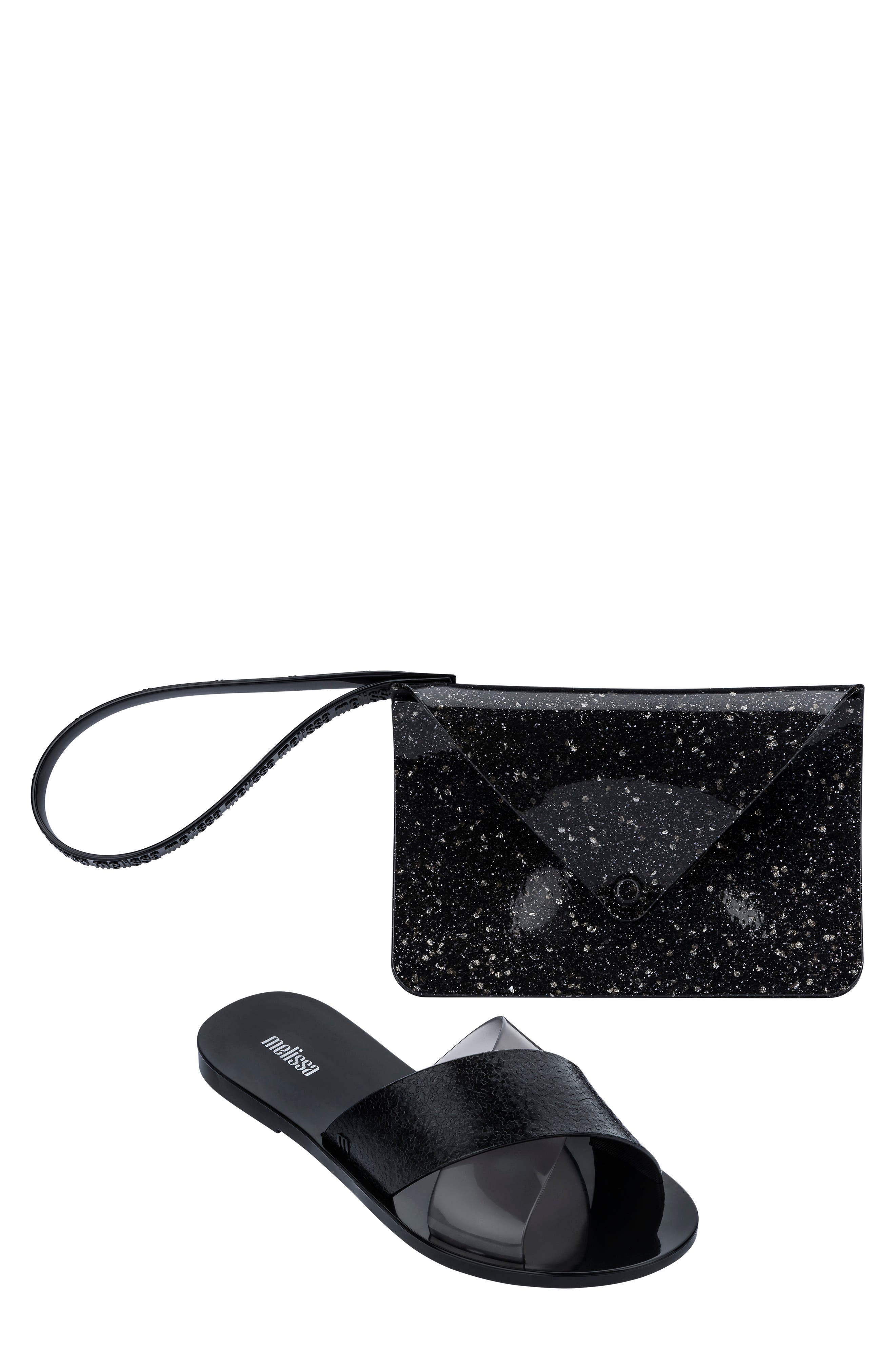 Melissa Good Times Slide Sandal & Clutch Set, Main, color, 