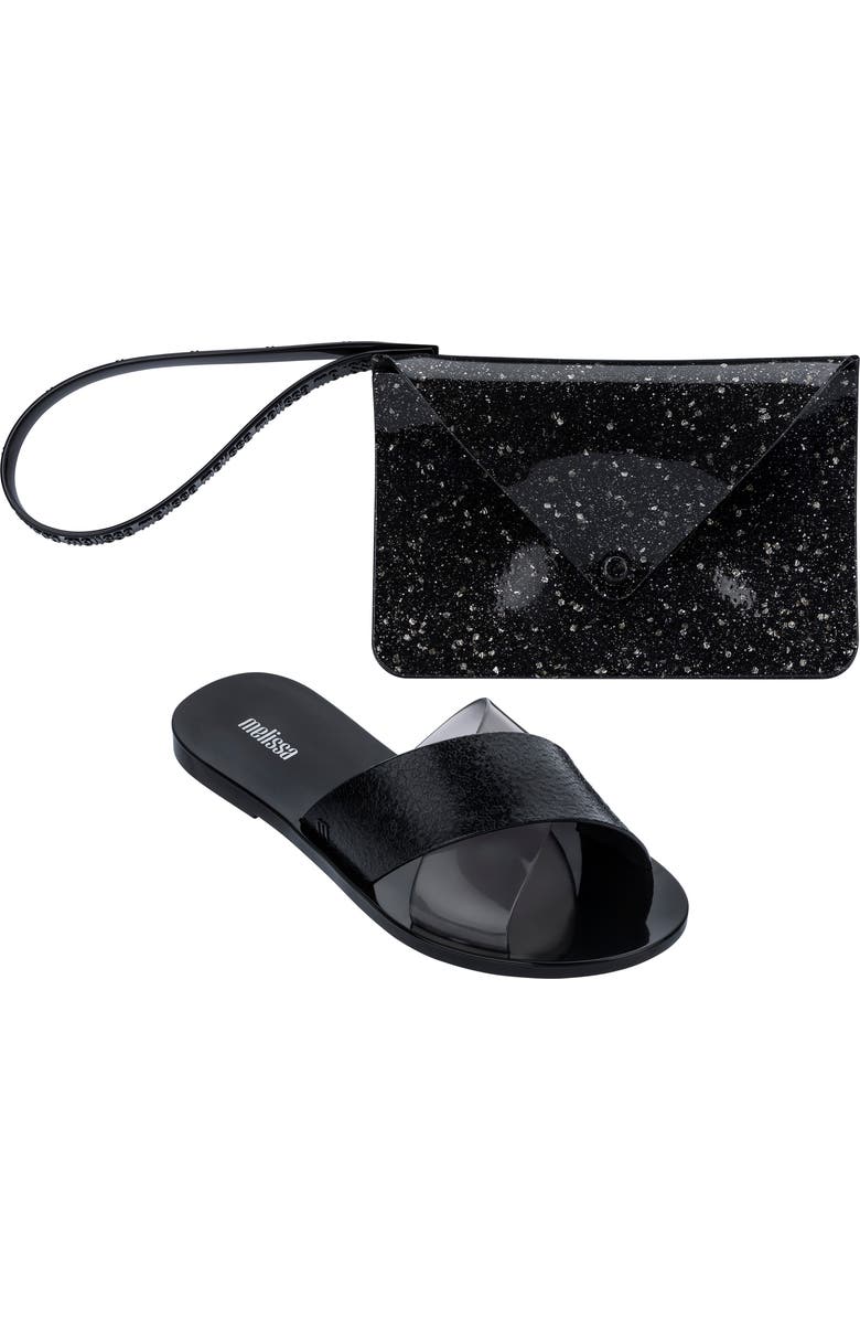 Melissa Good Times Slide Sandal & Clutch Set, Main, color,