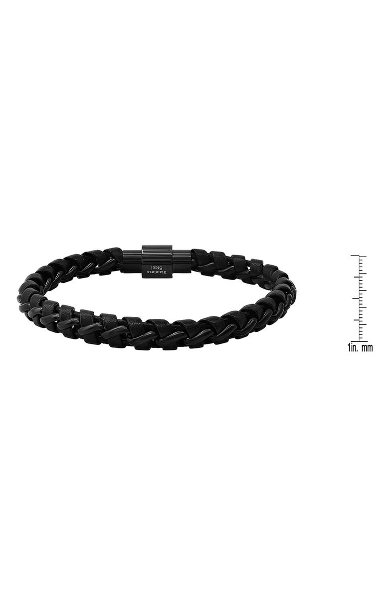 HMY JEWELRY Braided Leather Bracelet, Alternate, color,