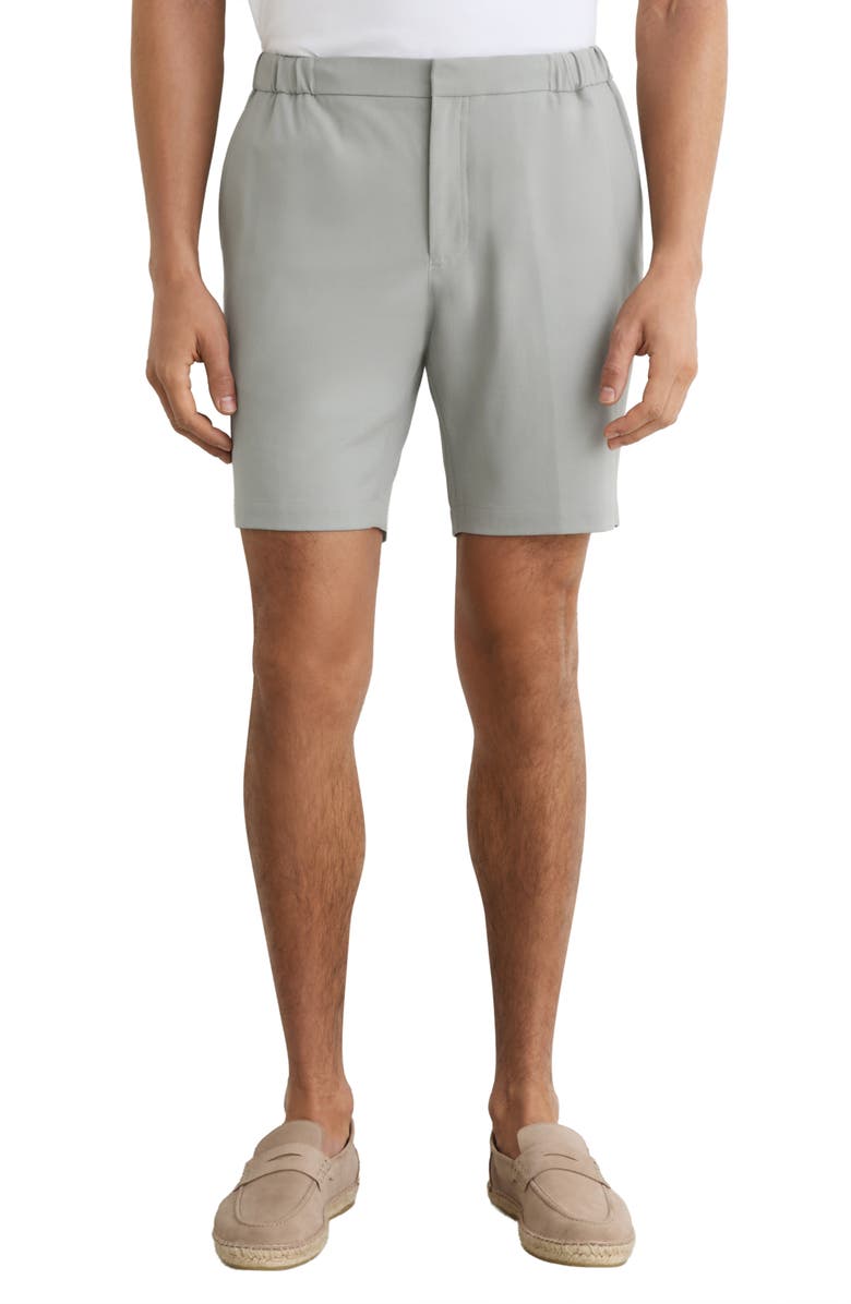 Reiss Deck Flat Front Shorts, Main, color, Airforce Blue