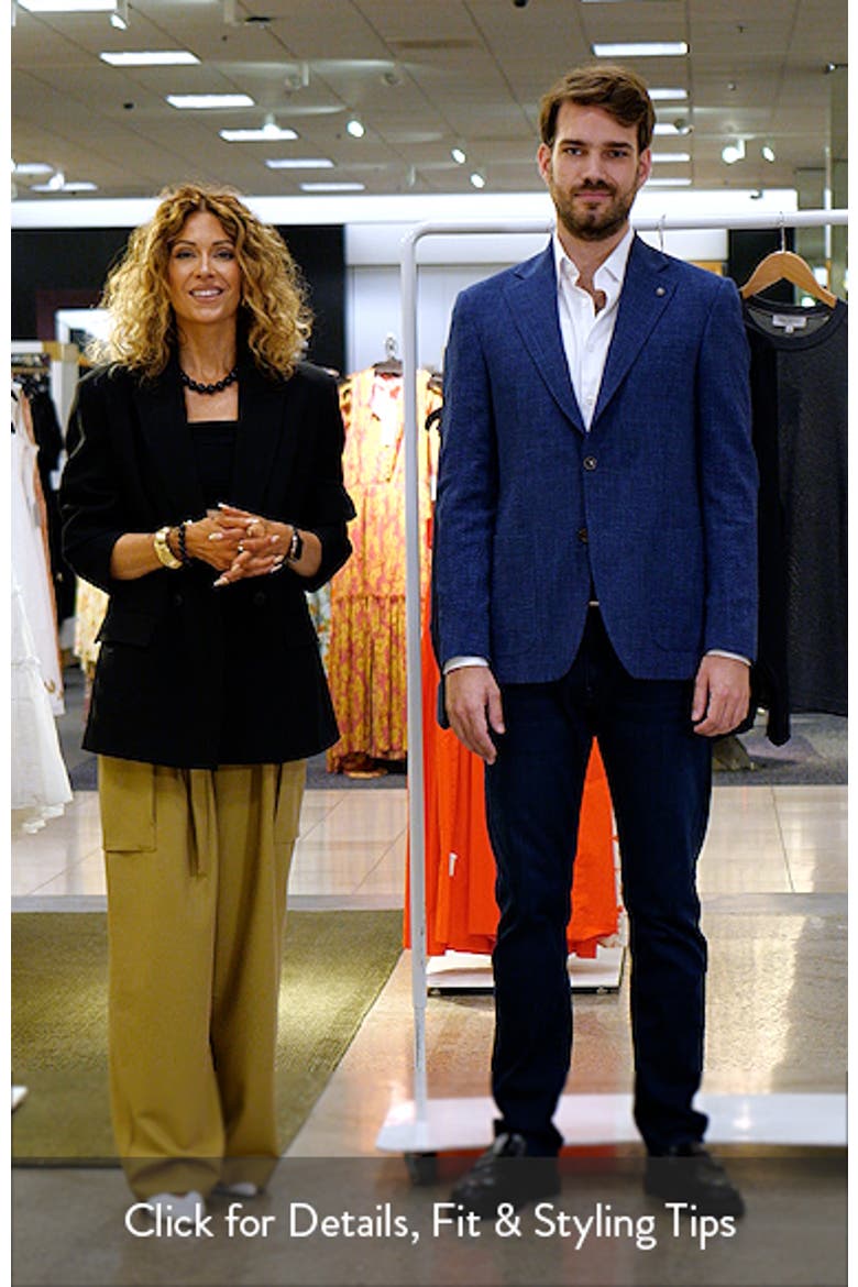 Myles Navy Check Wool Blend Seersucker Sport Coat video