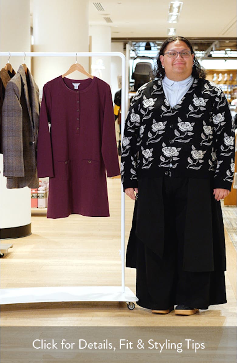 Long Sleeve Double Knit Minidress, sales video thumbnail