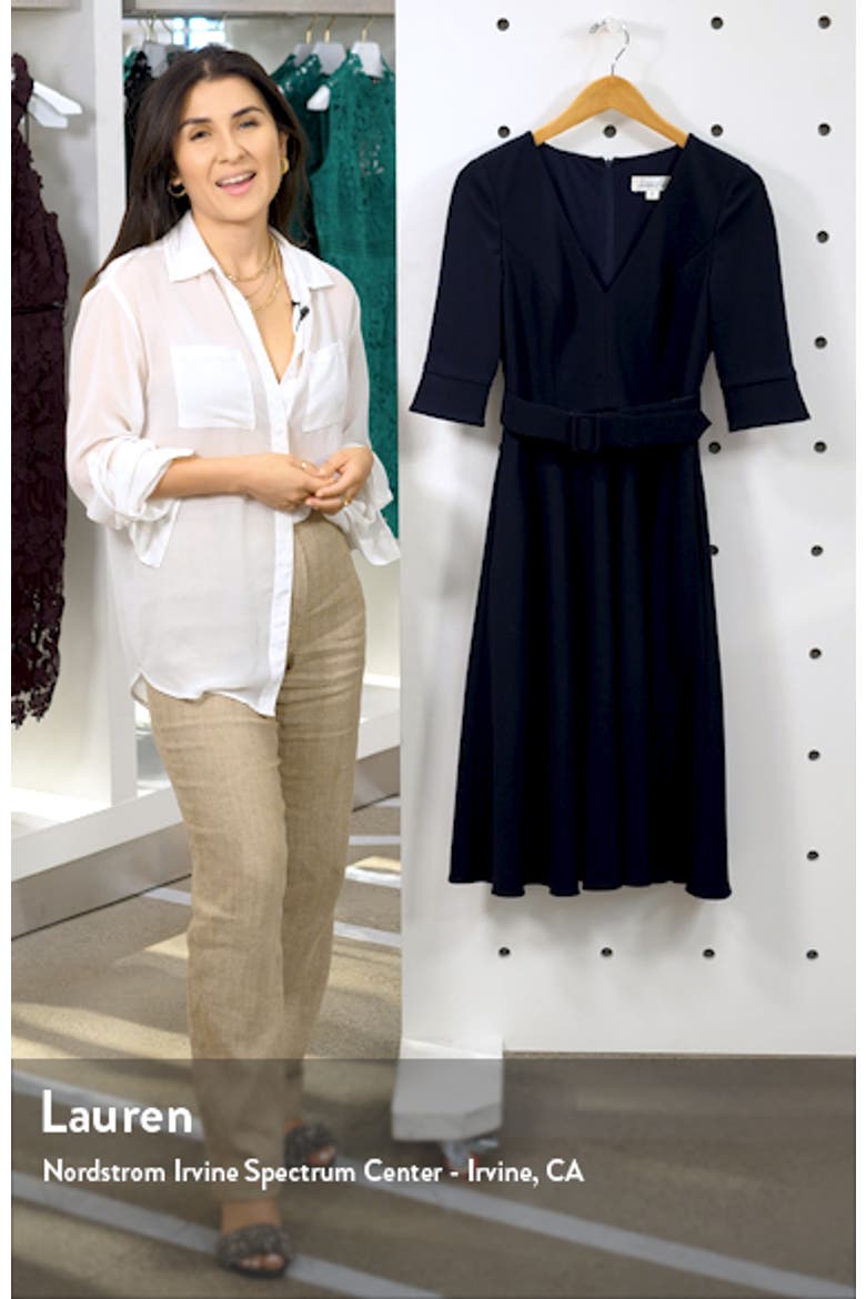 Belted Fit & Flare Dress video