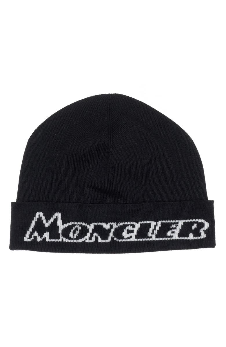 Moncler Logo Beanie, Alternate, color,