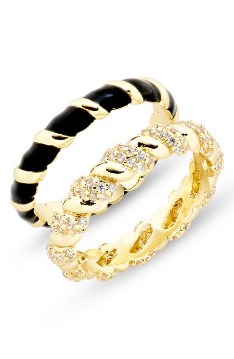 Set of 2 Twist Ring Set