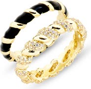 Covet Set of 2 Twist Ring Set