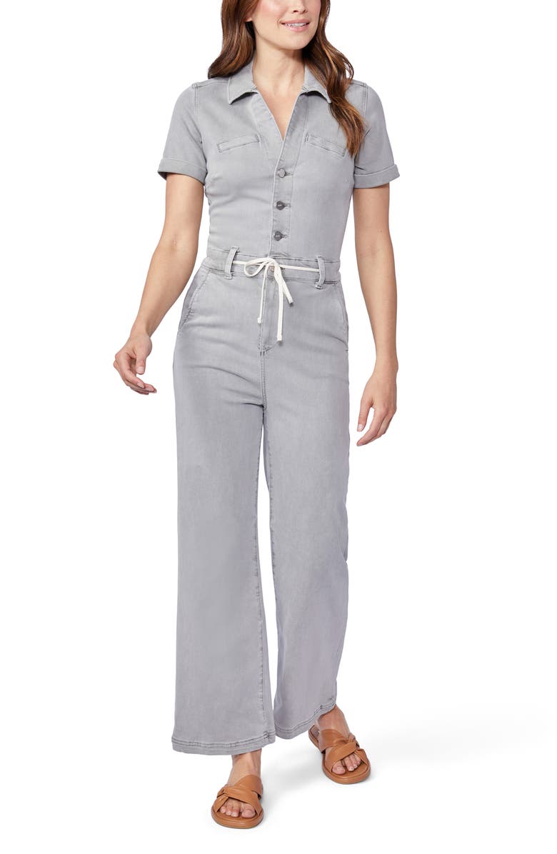 PAIGE Carly Tie Waist Wide Leg Jumpsuit, Alternate, color, 