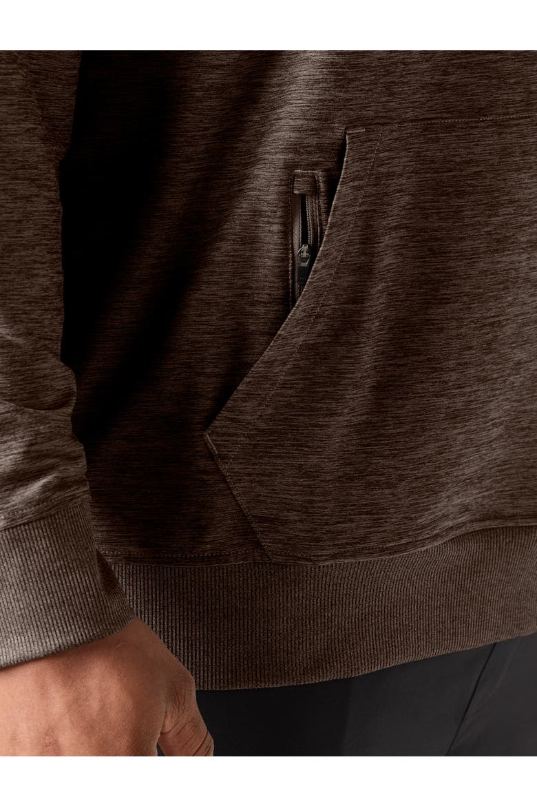 Big & Tall Lightweight Versatility Hoodie, Alternate, color, BROWN MARL