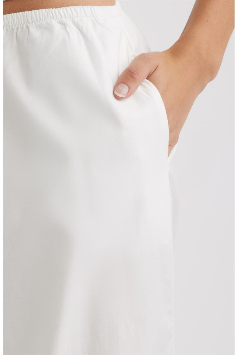 Aven Stretch Organic Cotton Balloon Pants, Alternate, color, WHITE
