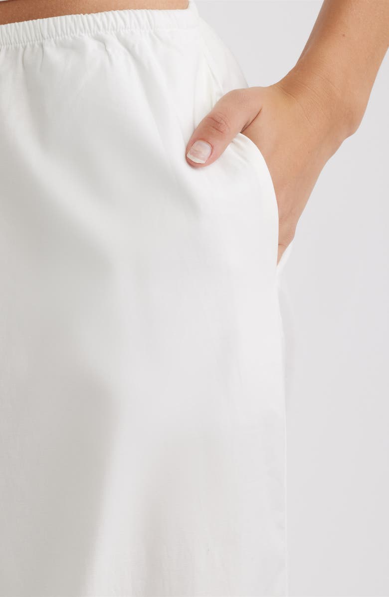Reformation Aven Stretch Organic Cotton Balloon Pants, Alternate, color, White