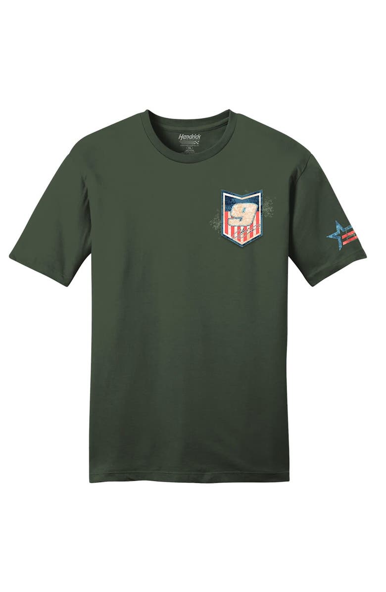 HENDRICK MOTORSPORTS TEAM COLLECTION Men's Hendrick Motorsports Team Collection Olive Chase Elliott Eagle T-Shirt, Alternate, color, Olive