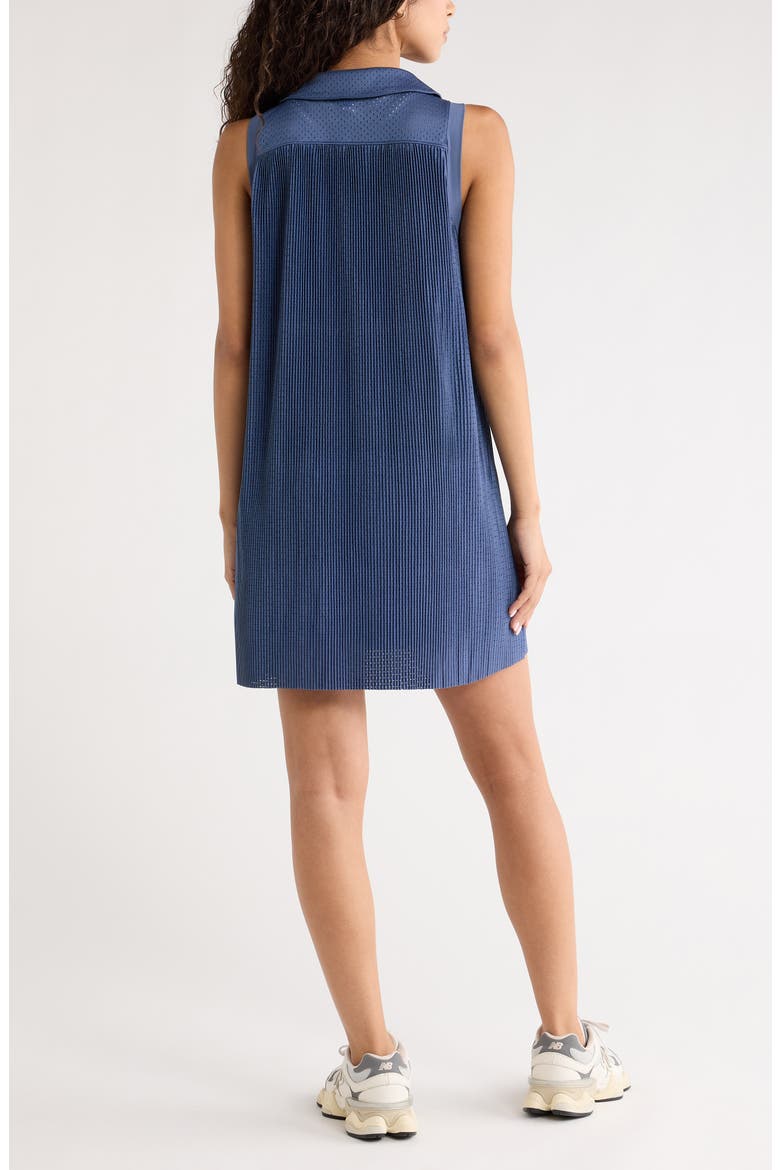 Pleated Mesh Dress, Alternate, color, BLUE VINTAGE