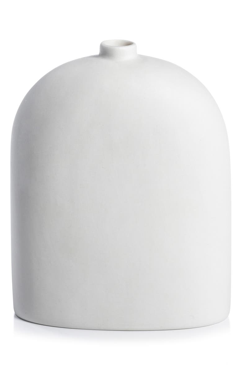 Zodax Lucca Arched Porcelain Vase, Main, color, White