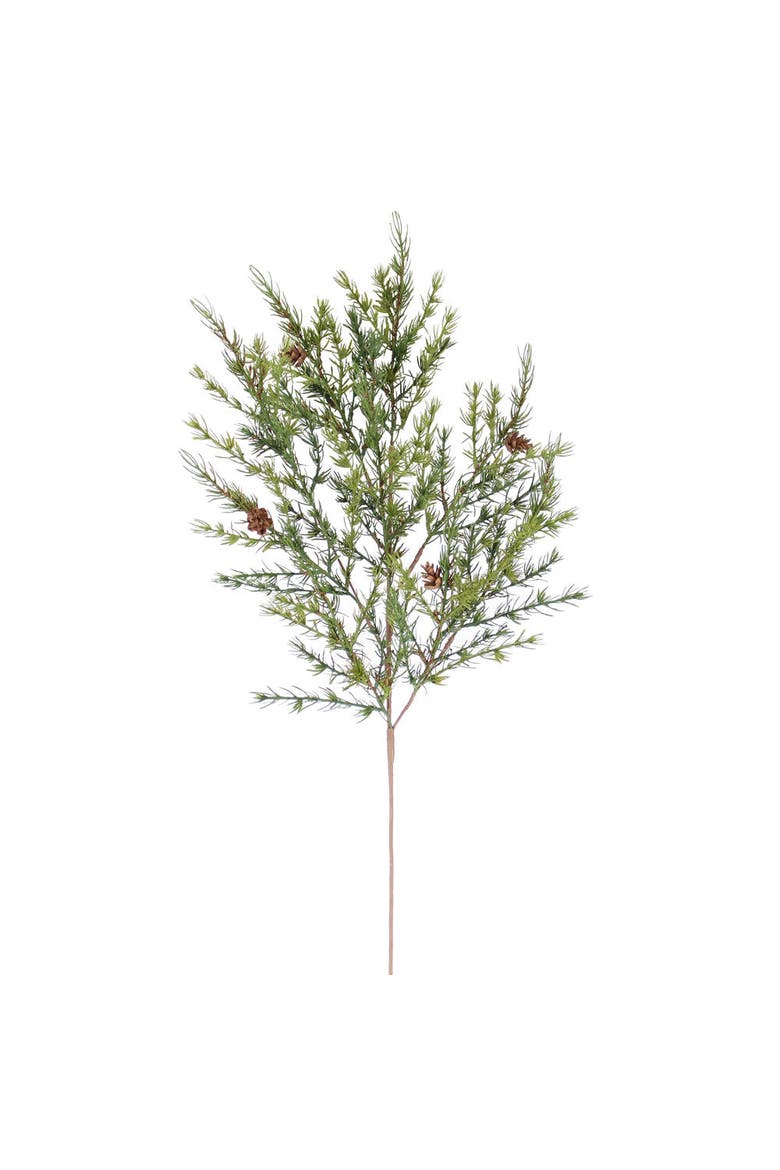 36" Artificial Pine Stem with Pinecones, Main, color, Green