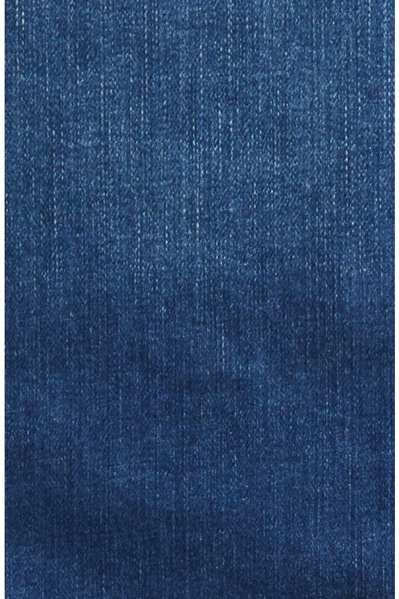 Janelle Slim Fit Raw Hem Denim Trucker Jacket, Alternate, color, AUTHENTIQUE