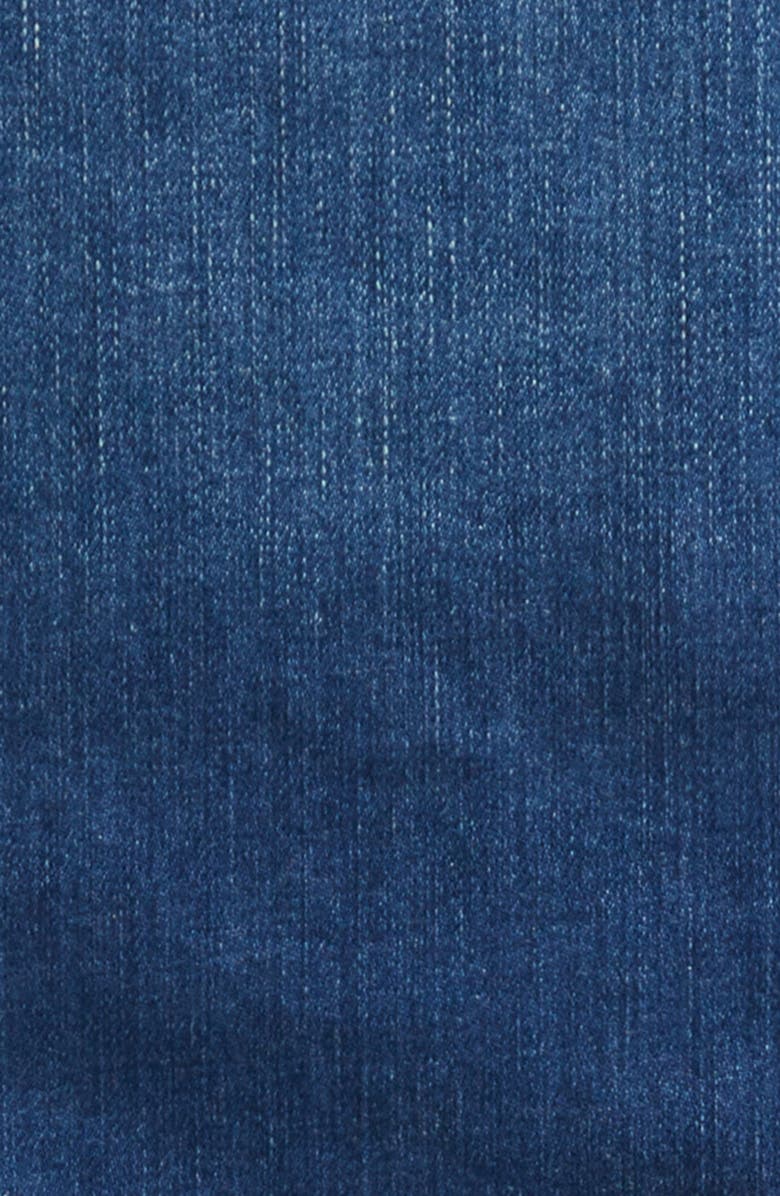 L'AGENCE Janelle Slim Fit Raw Hem Denim Trucker Jacket, Alternate, color, Authentique