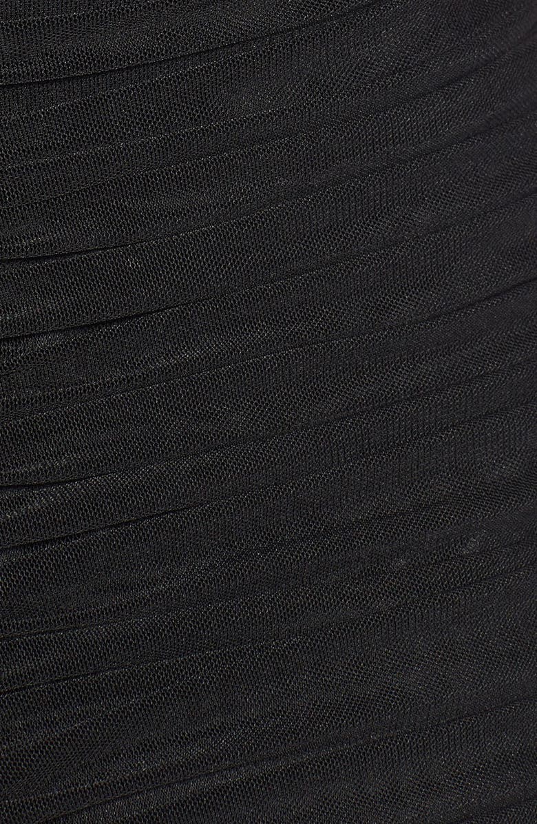 Terani Couture Ruched Sheer Panel Trumpet Gown, Alternate, color, 