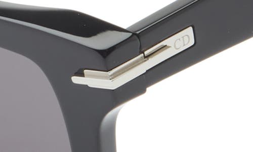 Dior Blacksuit S16i 52mm Rectangular Sunglasses In Black