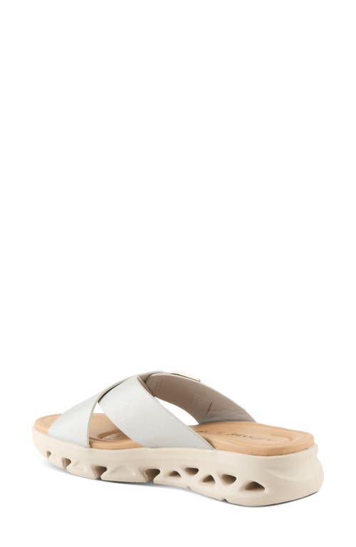 Flexus By Spring Step Gaige Slide Sandal In Silver