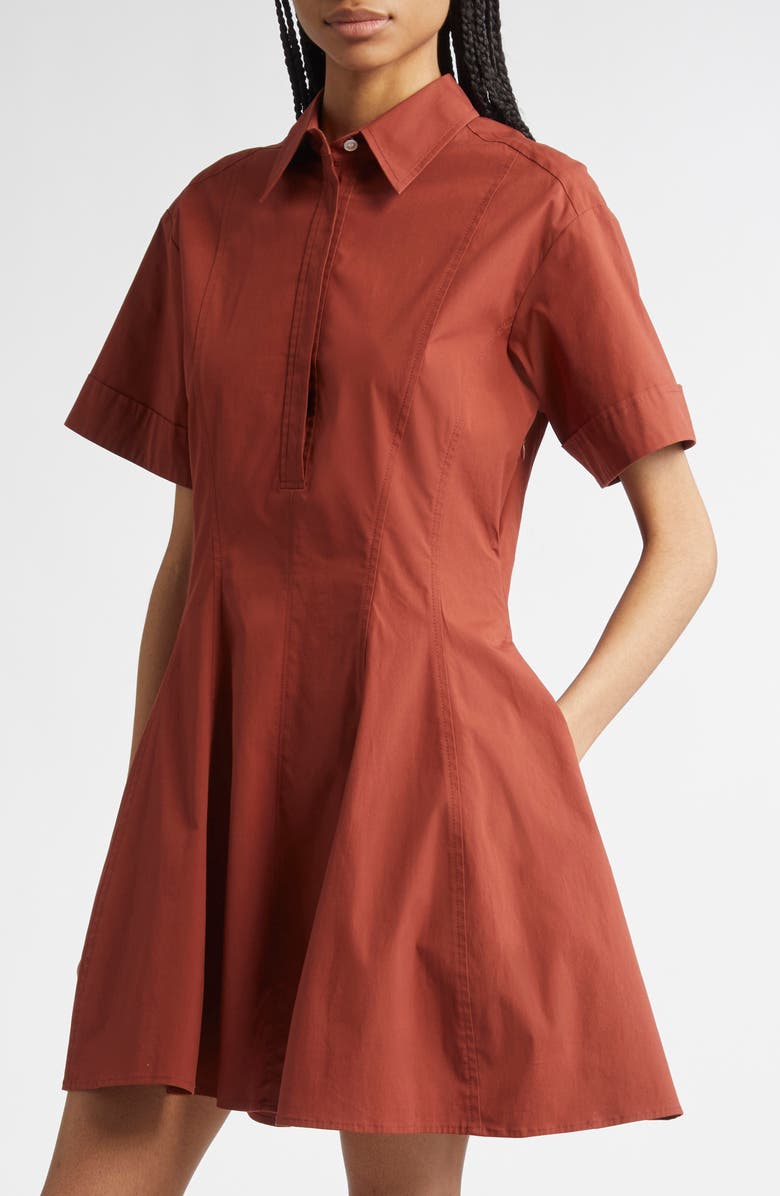 A.L.C. Dell Stretch Cotton Mini Shirtdress, Alternate, color, 