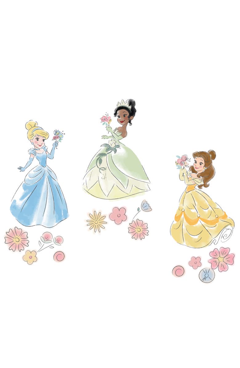 Lambs & Ivy Disney Princesses Wall Decals/Stickers - Belle/Tiana/Cinderella, Main, color, Multicolor