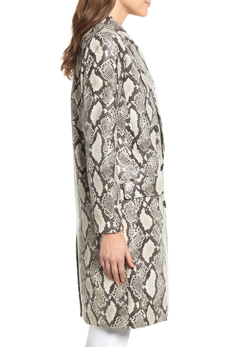 Mural Snakeskin Faux Leather Jacket, Alternate, color, 