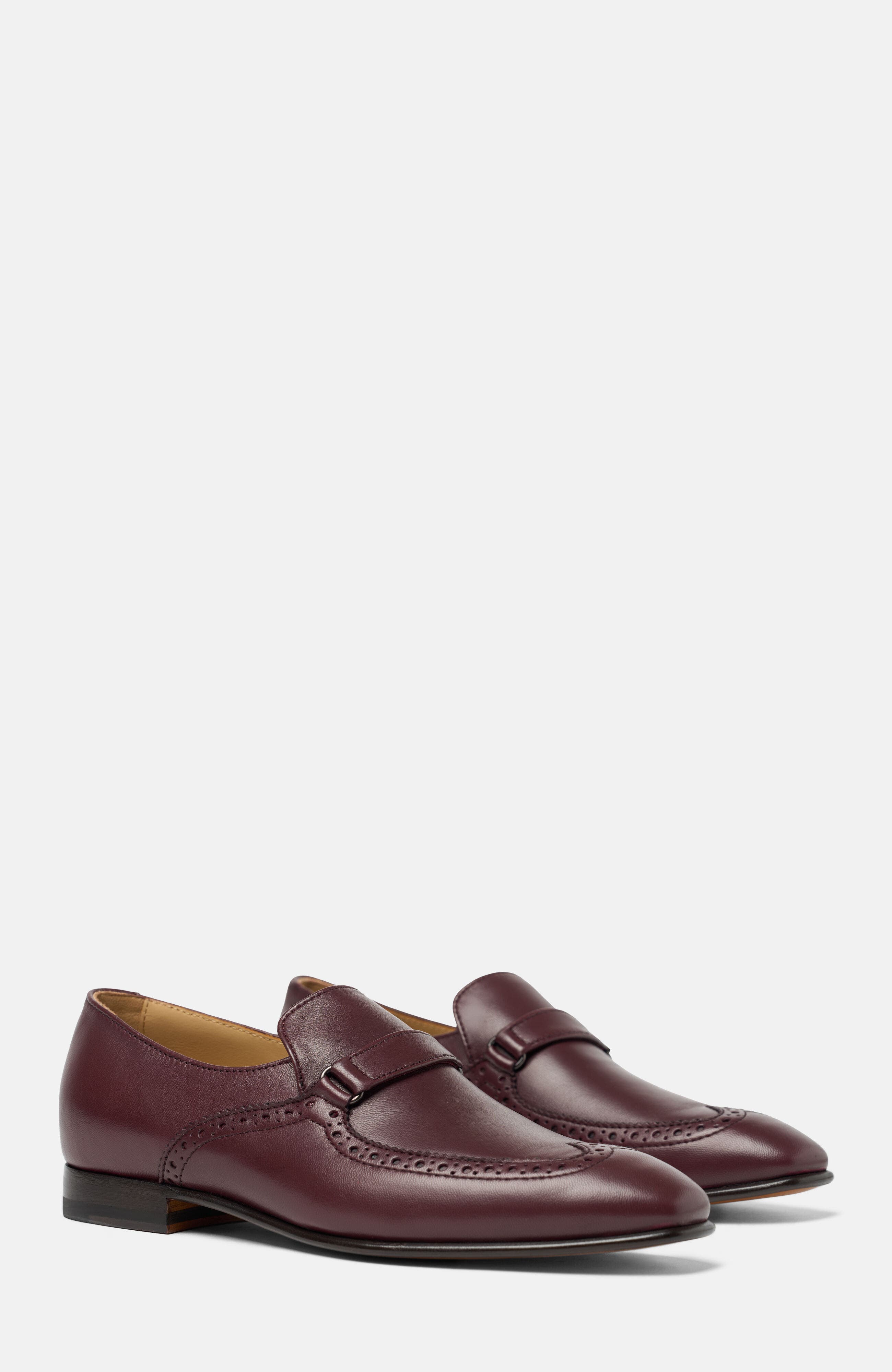 Maude Loafers, Main, color, Burgundy - Calf