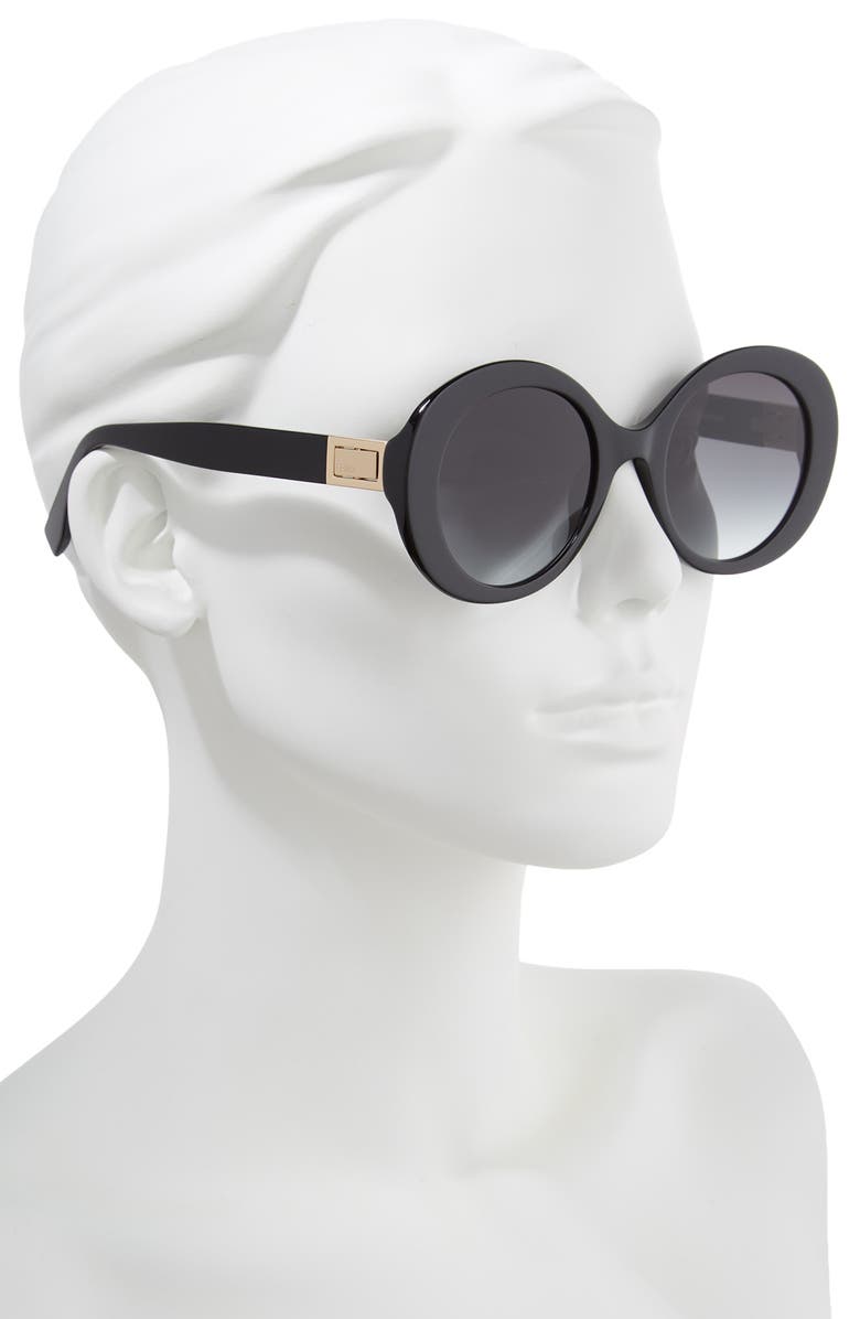 Fendi 52mm Round Sunglasses, Alternate, color,