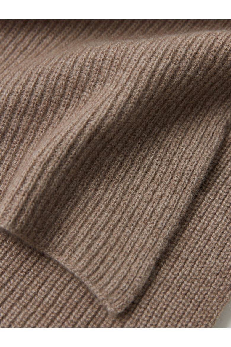 Fisherman Knit Scarf, Alternate, color, taupe