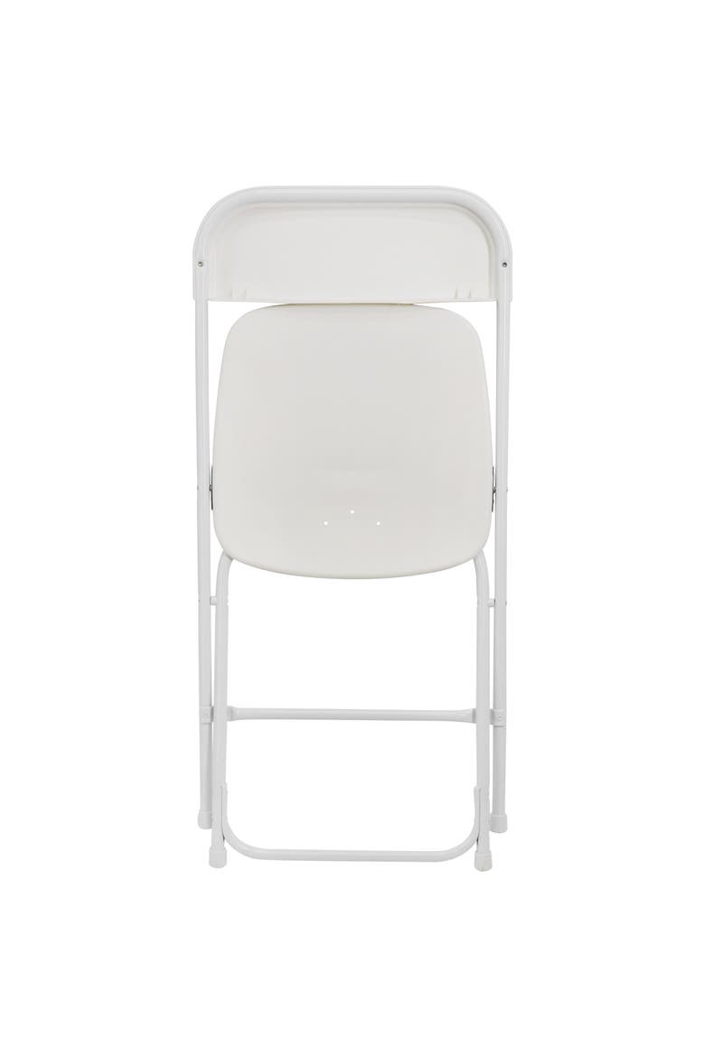 4 Piece Plastic Folding Chair, Alternate, color, White