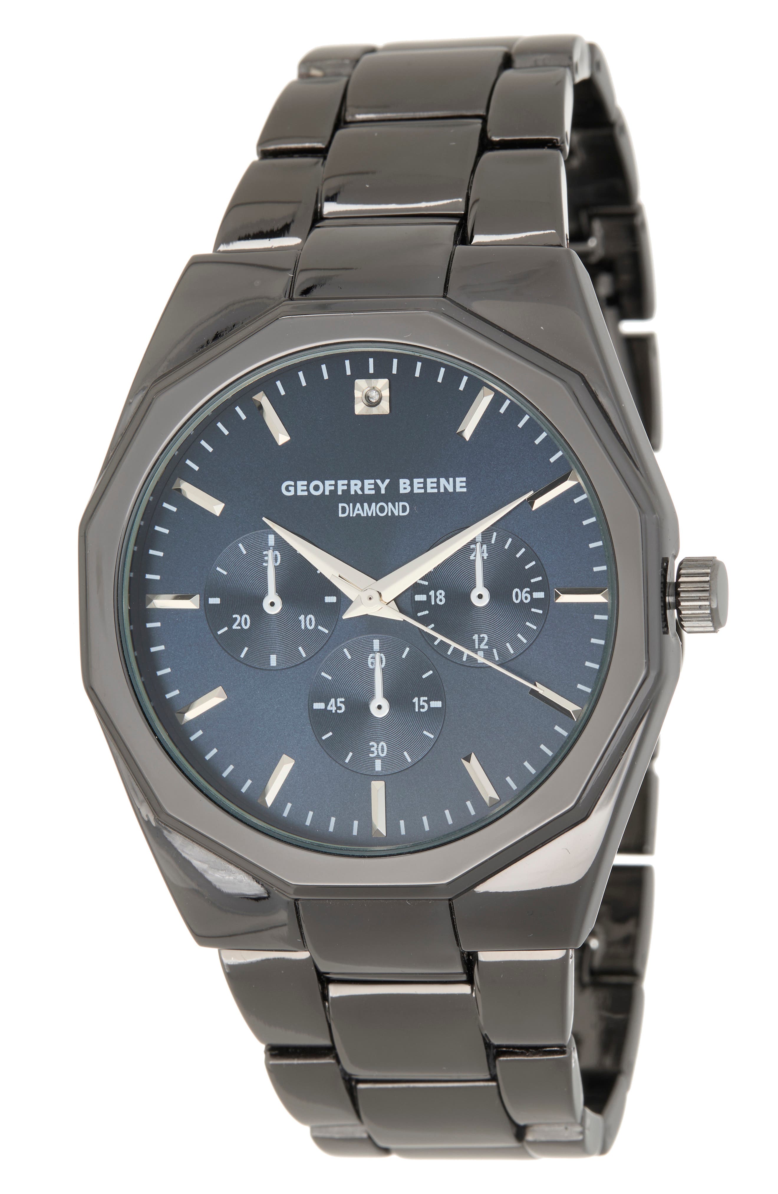 GEOFFREY BEENE Diamond Bracelet Watch, 43mm