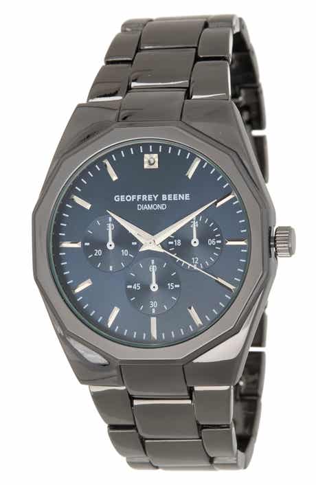 GEOFFREY BEENE Diamond Bracelet Watch, 43mm