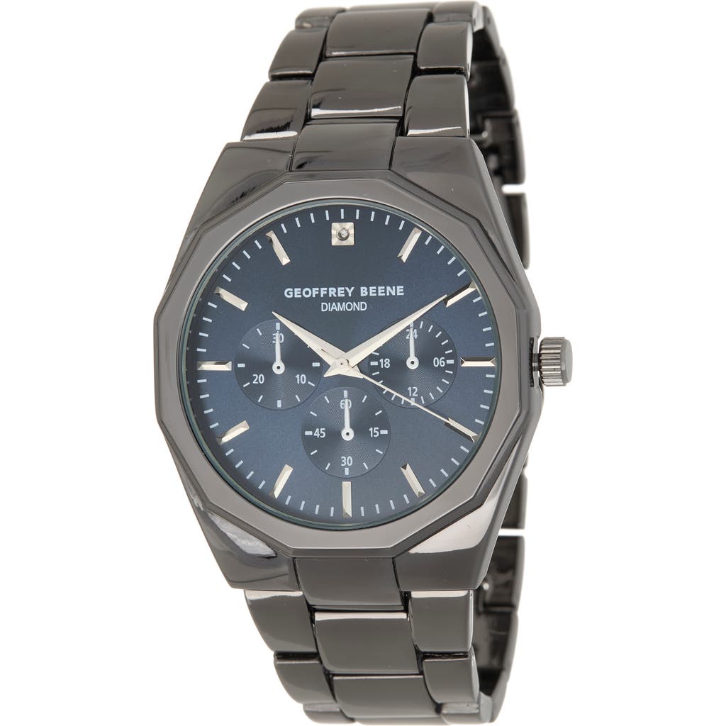 Geoffrey Beene Diamond Bracelet Watch, 43mm In Black