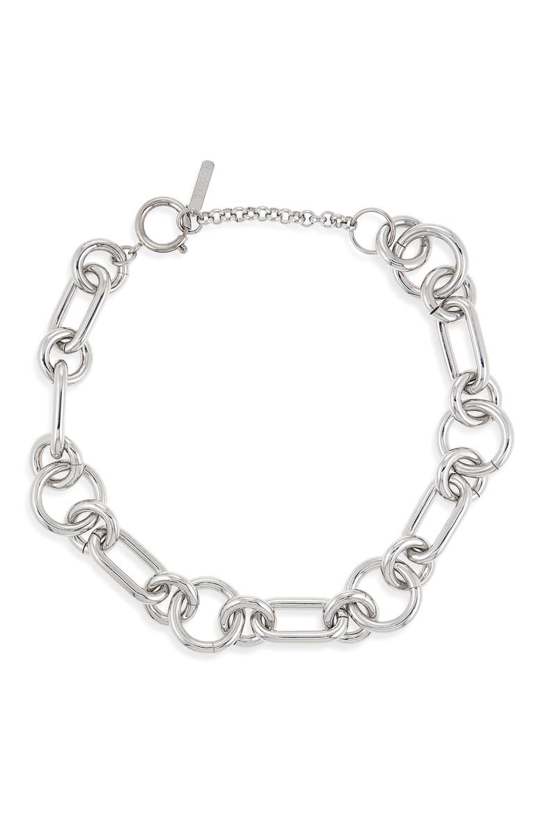 Troy Choker Necklace, Main, color, PALLADIUM