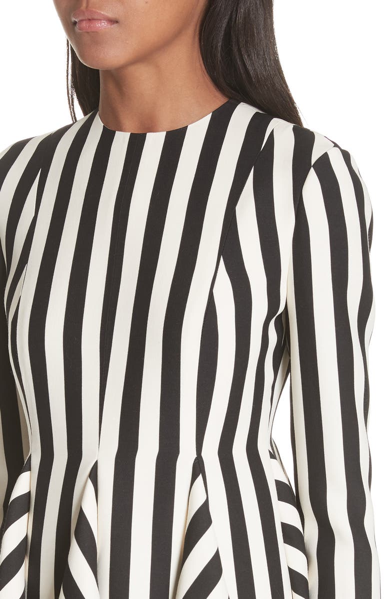 Valentino Stripe Crepe Dress, Alternate, color, 