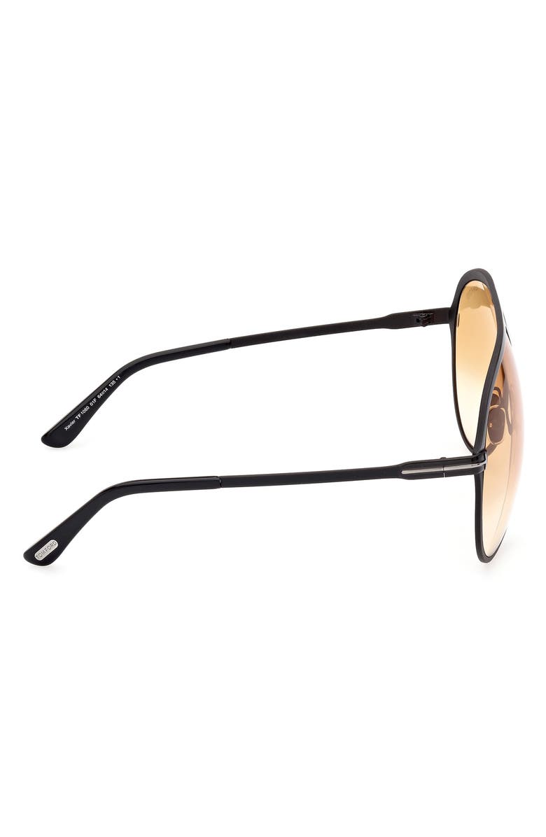 TOM FORD Xavier 64mm Gradient Oversize Pilot Sunglasses, Alternate, color,