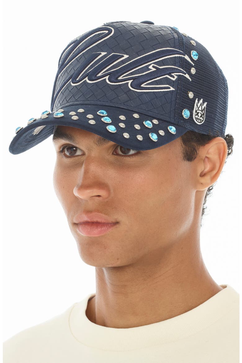 Mesh Back Trucker Baseball Cap, Alternate, color, NAVY